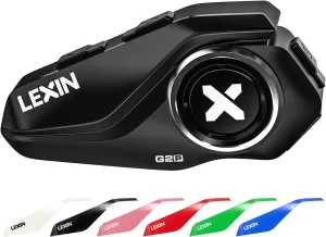 LEXIN G2P Motorcycle Helmet Bluetooth Headset, Group Intercom Communication System, FM Radio/ 6 Shells/Universal Pairing/Private Talk/Noise Cancellation, Fit for Snowmobile/ATV, 1 Pack