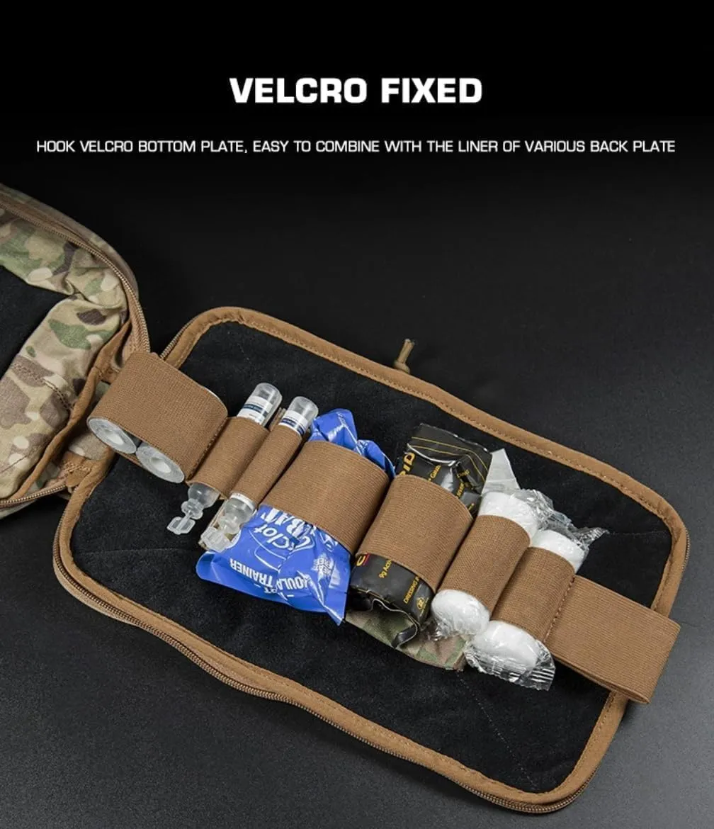 l.FAK Organizer Medical Pouch Insert Elastic Loop Organization Secure Bandage Medical Chem1ight T.rauma Shears Hunting Bag Gears
