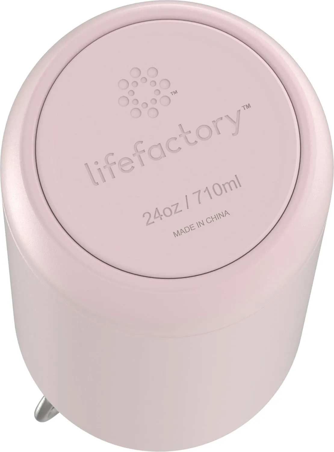 LIfeFactory Stainless Steel Vacuum-Insulated Sport Bottle, 24 Ounce, Desert Rose