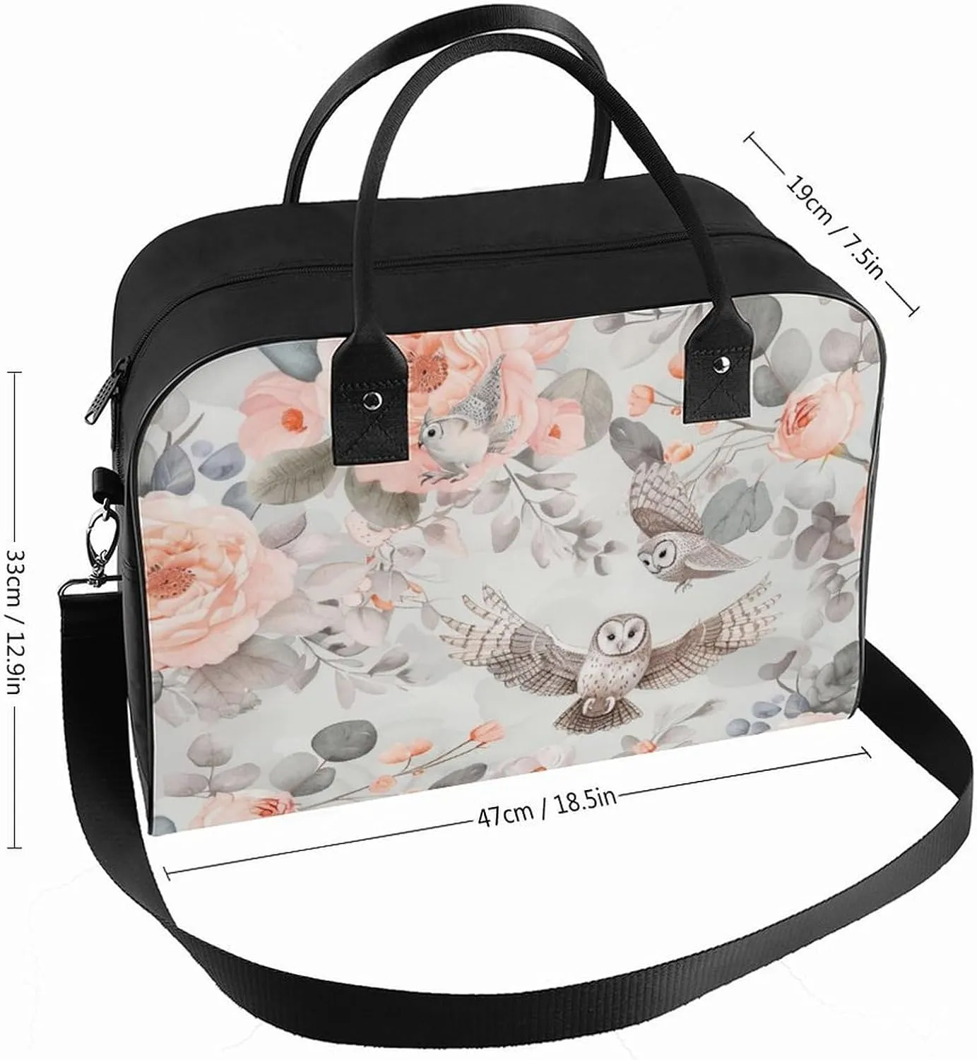 Lightning-black-background Women's Handbag Multi-Object Travel Bag Lightweight Carry-On Cross-Body Bag