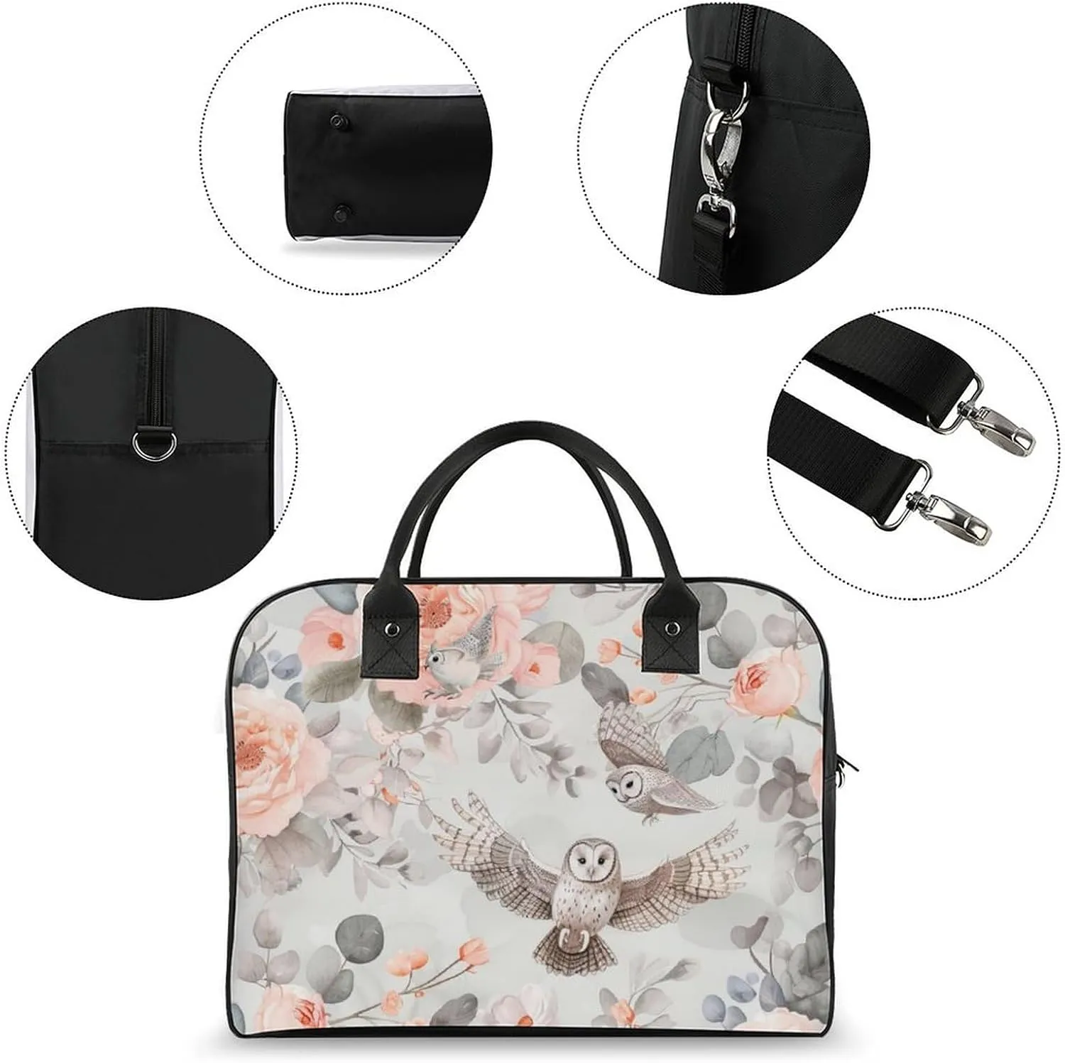 Lightning-black-background Women's Handbag Multi-Object Travel Bag Lightweight Carry-On Cross-Body Bag