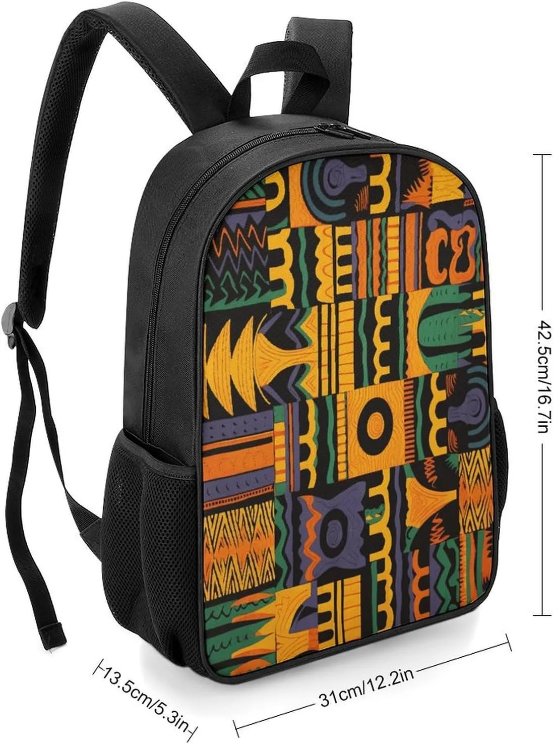 Lightweight Backpacks Cute Travel Bag Durable African Ethnic Pattern Printing Small Travel Backpack For Women & Men