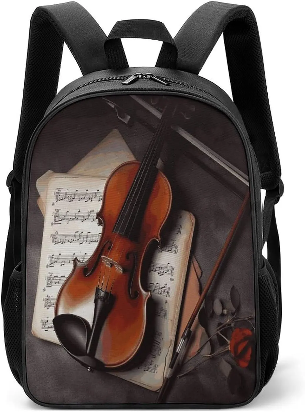 Lightweight Backpacks Cute Travel Bag Durable Violin Sheet Music Printing Small Travel Backpack For Women & Men
