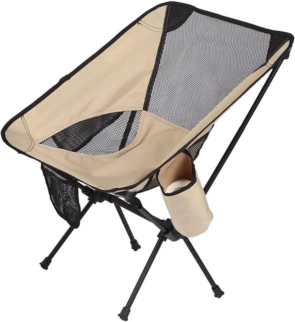 Lightweight Camping Chair Outdoor Aluminum Alloy Folding Chair Portable Beach Ultralight Fishing Stool Lightweight Compact Camping Backpack Chairs Outdoor Hiking