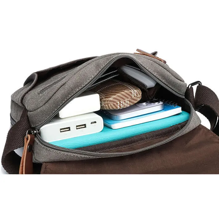 Lightweight Canvas Crossbody Bag – Everyday Messenger Bag