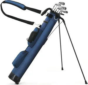 Lightweight Golf Stand Bag, Portable Golf Bag with Insulated Cooler Pocket, Easy to Carry and Auto-Fold Stand, Ideal for Driving Range, Pitch n Putt, Par 3, Executive Courses