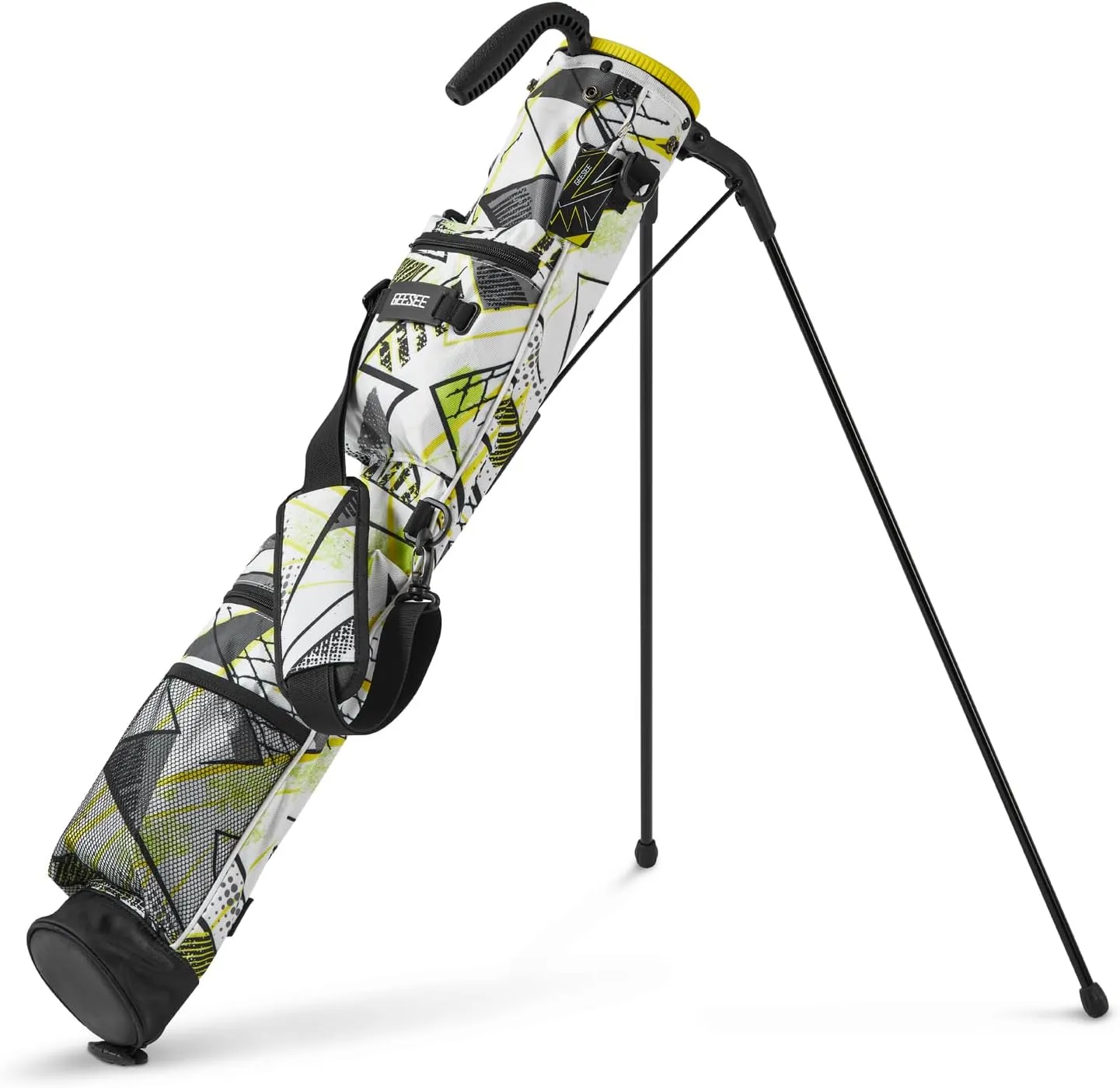 Lightweight Golf Stand Bag with 2-Way Dividers, Easy-to-Carry Par 3 Golf Bag, Pitch n Putt Golf Bag with Multiple Pockets for Clubs and Accessories