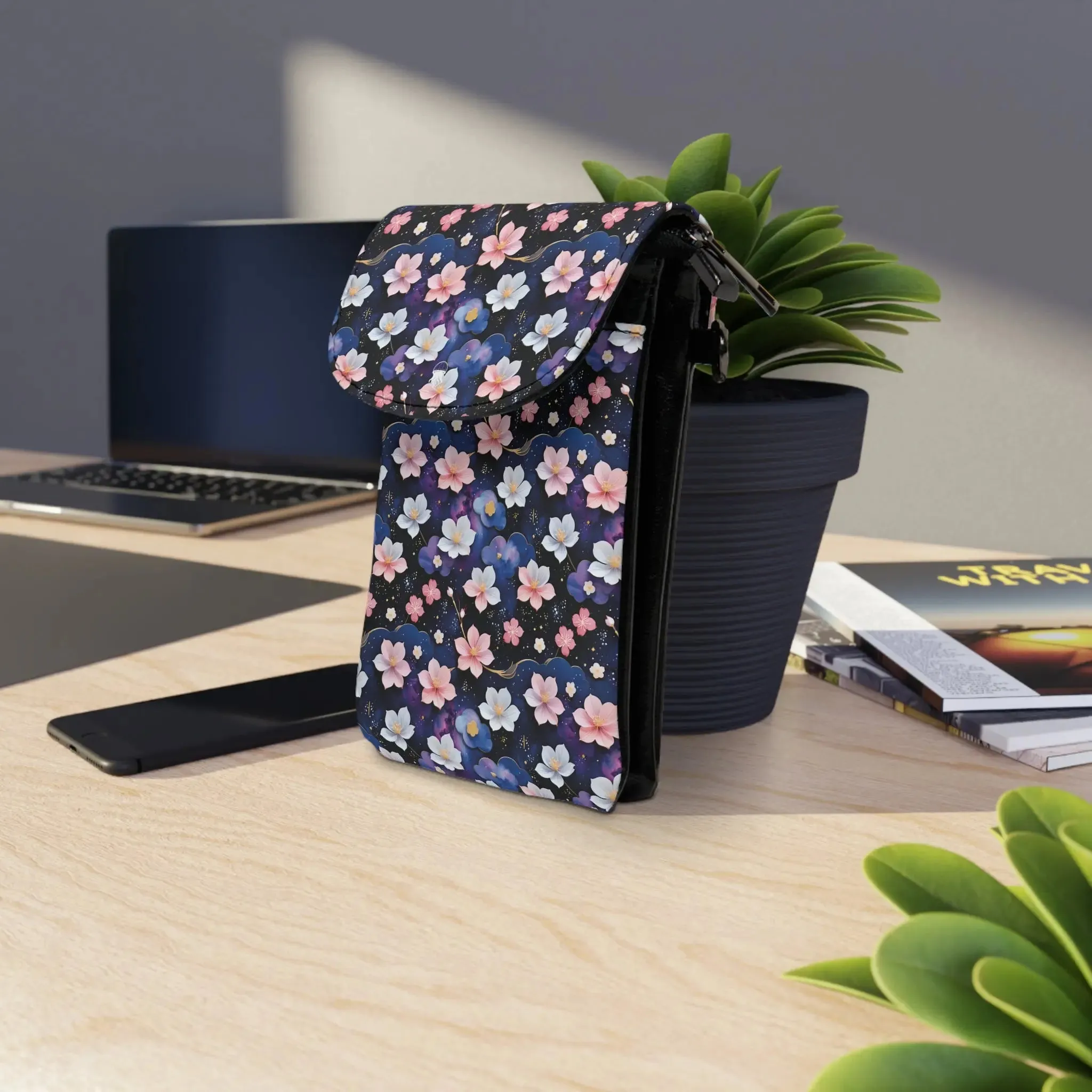 Lightweight Phone Bag - Midnight Sakura