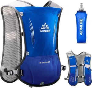 Lightweight Running Hydration Backpack, 5L 190g Running Hydration Vest for Women and Men Cycling Running Climbing Hiking Vest Pack
