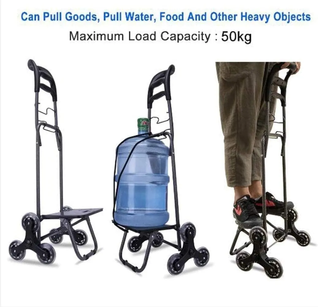Lightweight Shopping Trolley, Foldable Shopping Trolley, Lightweight Utility Grocery Shopping Trolley, Climbing Trolley with Wheeled Carts