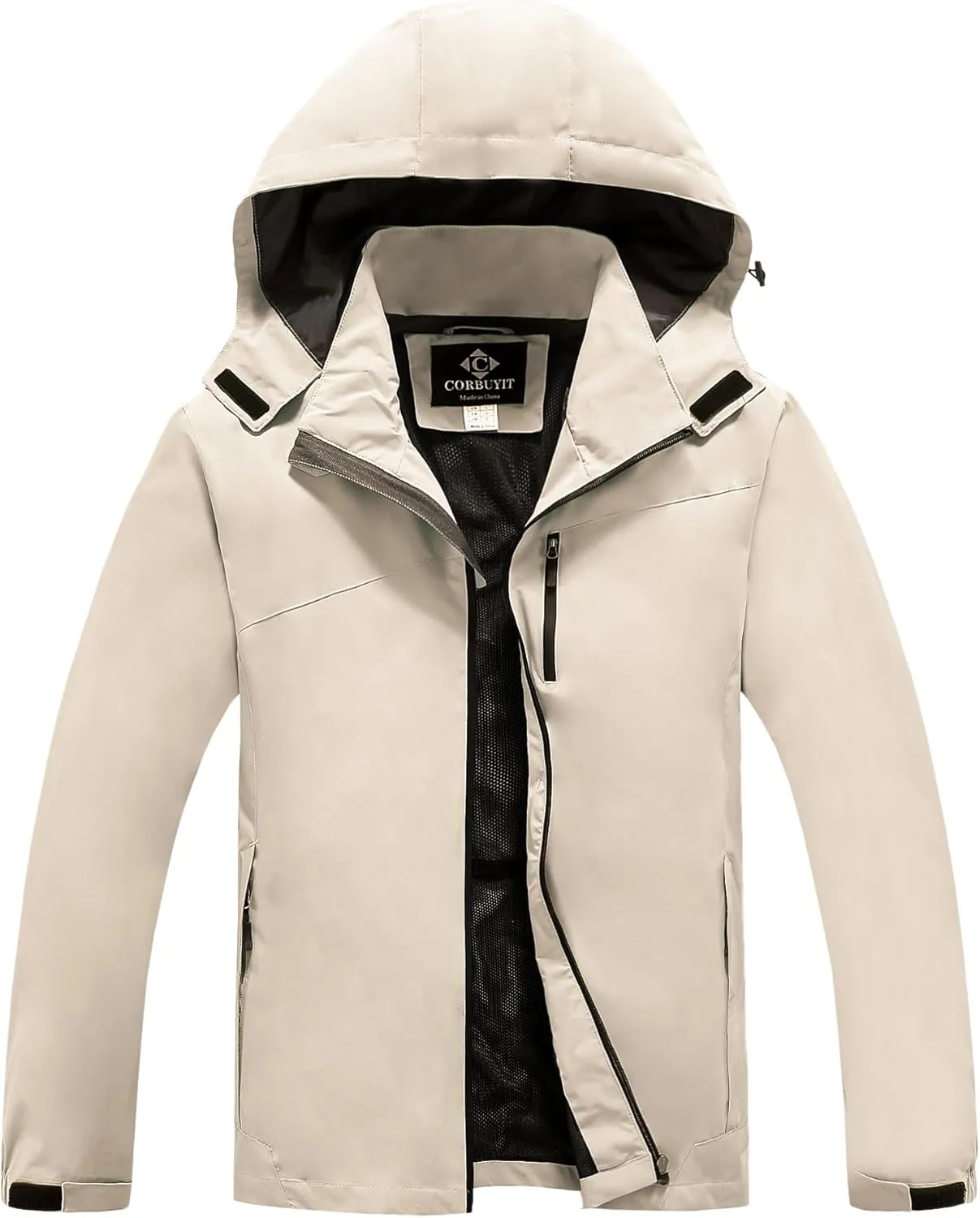 Lightweight Waterproof Jackets with Detachable Hood for Men