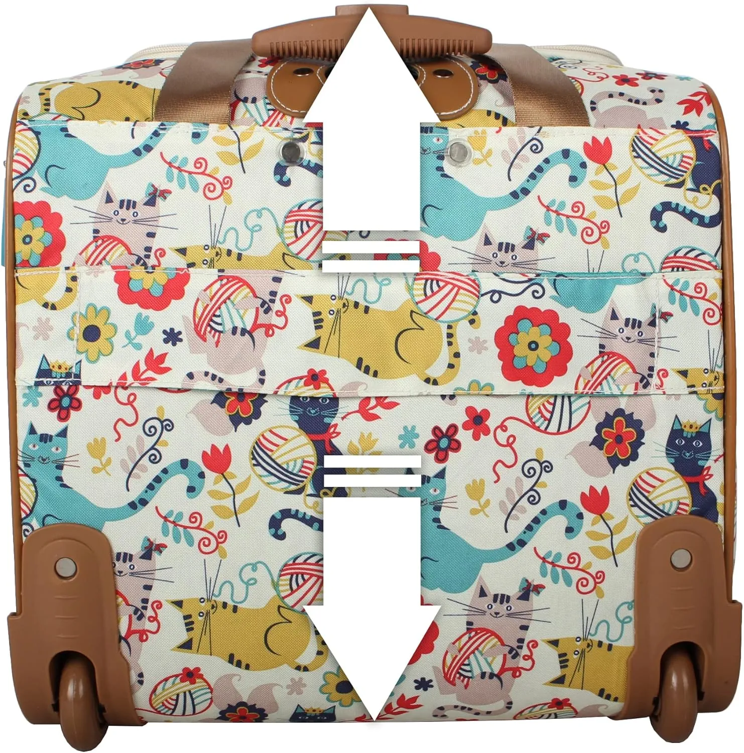 Lily Bloom Designer 15 Inch Carry On - Weekender Overnight Business Travel Luggage - Lightweight 2- Rolling Wheels Suitcase - Under Seat Rolling Bag for Women (Furry Friend)