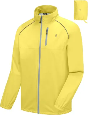 Little Donkey Andy Men's Cycling Jacket, Waterproof Lightweight Windbreaker, Packable