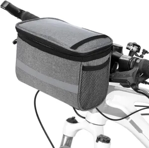 Lixada Bicycle Basket Bike Front Basket Bicycle Insulated Front Bag MTB Bike Handlebar Bag Basket Pannier Cooler Bag with Reflective Strip