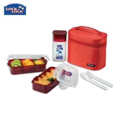 Lock & Lock 2-tier BPA Free Lunch Box and Water Bottle Set