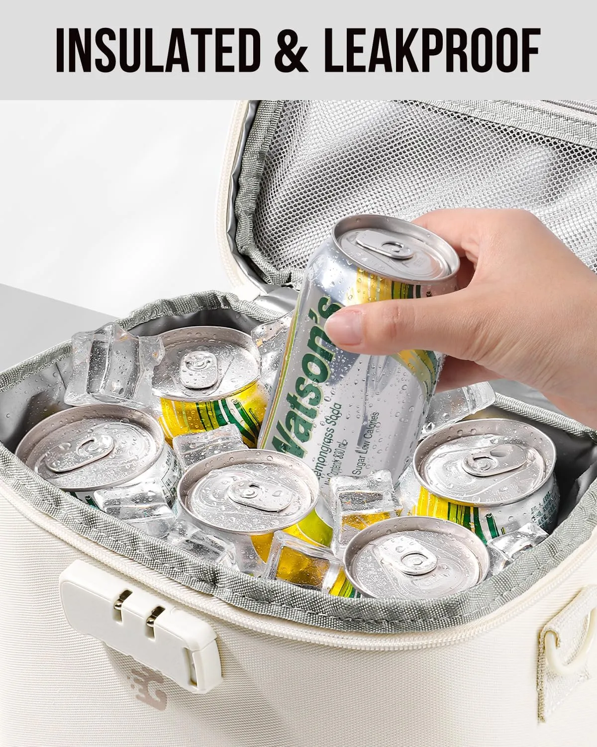 Lockable Lunch Box for Women - Insulated Waterproof Leakproof Lightweight Reusable Lunch Bag Cooler with Combination Lock Shoulder Strap for Work Picnic - Teacher Mothers Day Christmas Birthday Gifts