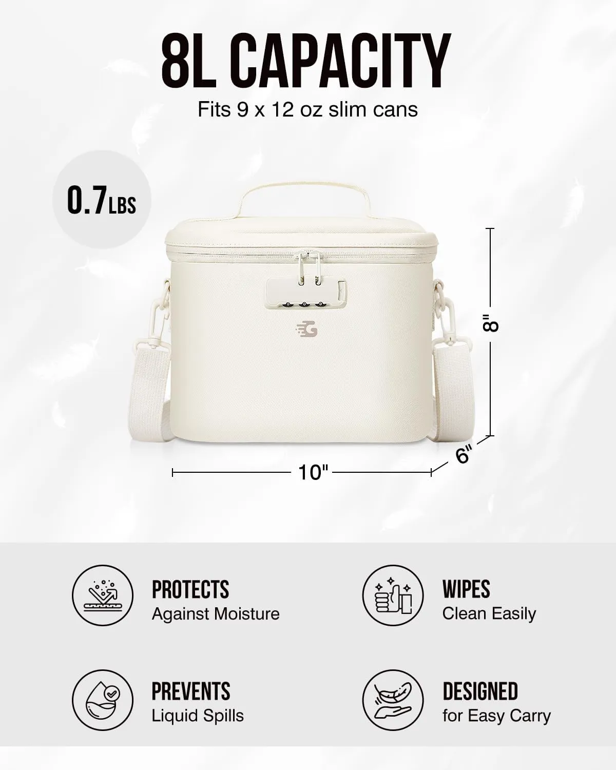 Lockable Lunch Box for Women - Insulated Waterproof Leakproof Lightweight Reusable Lunch Bag Cooler with Combination Lock Shoulder Strap for Work Picnic - Teacher Mothers Day Christmas Birthday Gifts