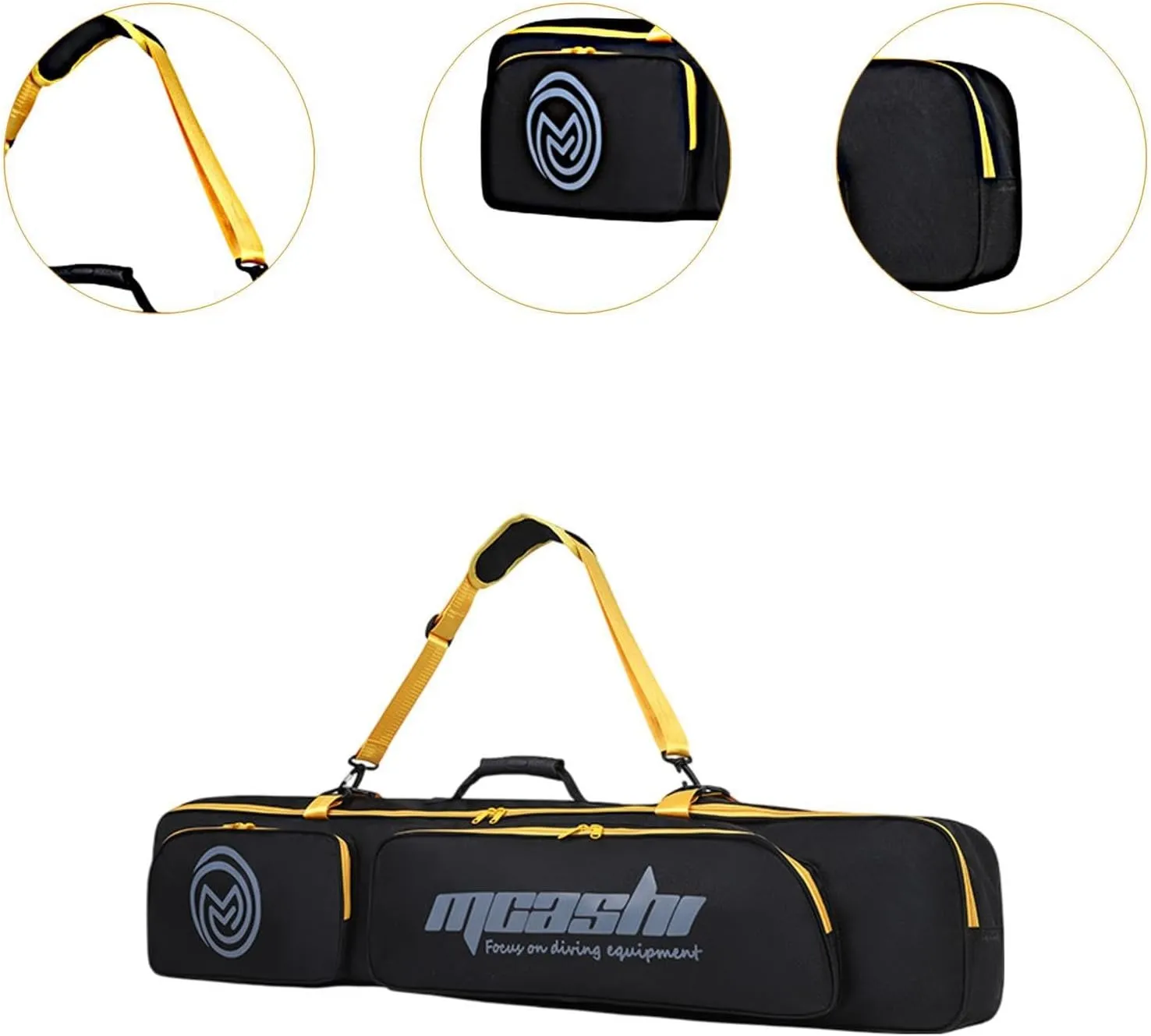 Long Fins Bag Tote Heavy Duty Lightweight Scuba Diving Gear Storage Flippers Bag for Spearfishing Beach Snorkel for Men Women