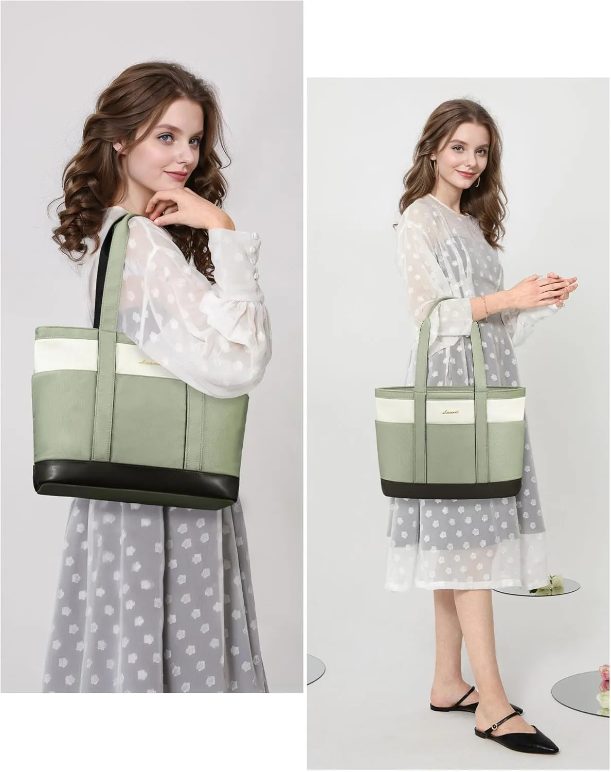 LOVEVOOK Tote Bag for Women - Lightweight Work Bag with 15.6 Inch Laptop Space