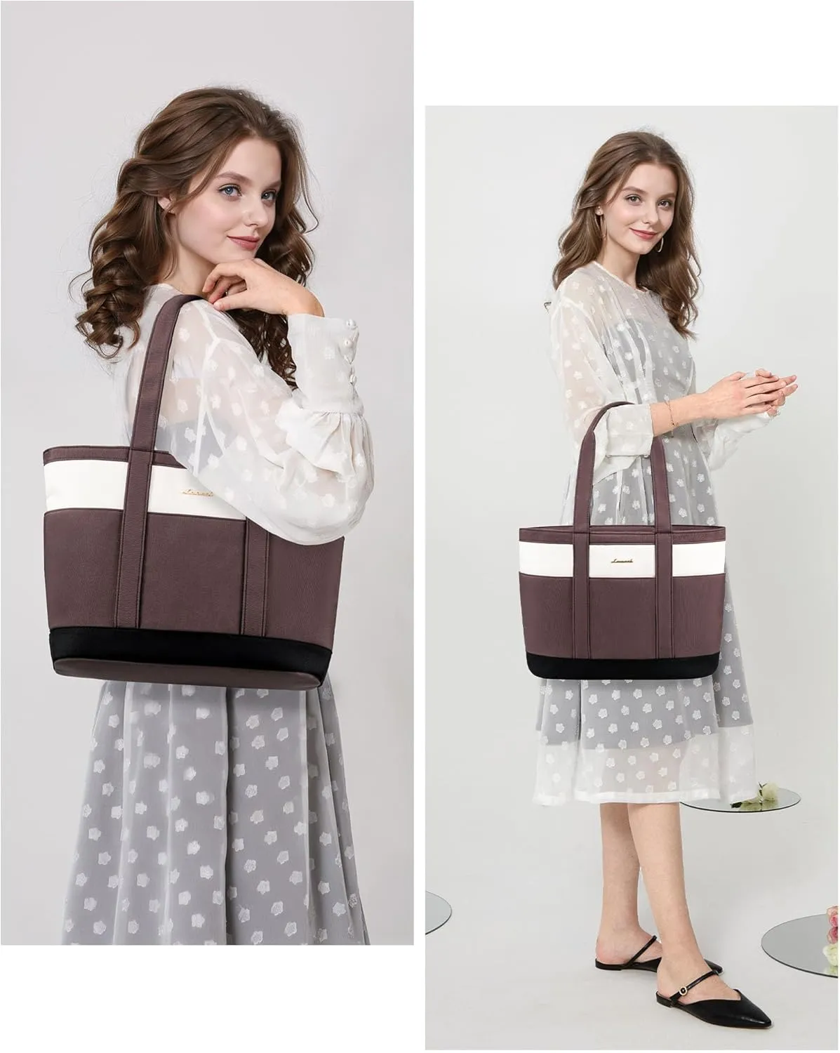 LOVEVOOK Tote Bag for Women - Lightweight Work Bag with 15.6 Inch Laptop Space