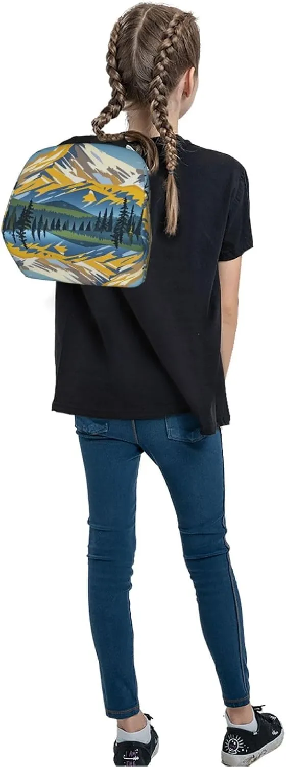 Lunch Bag for Men Women Reusable Insulated Lunchbox Moose Mountain Pine Tree Wilderness Lunch Tote Bag for Work Picnic