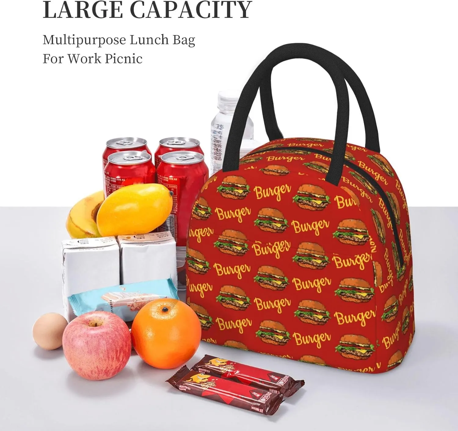 Lunch Bag for Women Men, Insulated Lunch Box for Adult Reusable Leakproof Lunch Tote Bag for Work, Picnic or Travel