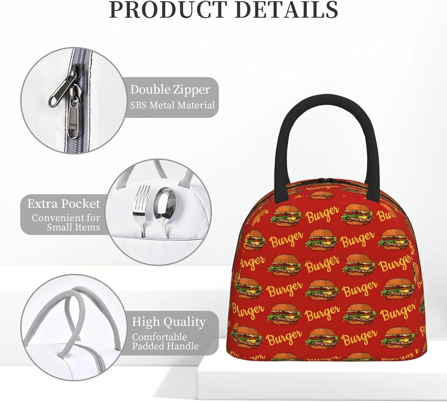 Lunch Bag for Women Men, Insulated Lunch Box for Adult Reusable Leakproof Lunch Tote Bag for Work, Picnic or Travel