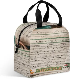 Lunch Bag Reusable Lunch Box Insulated Carol Printing Lunch Tote Bag For Work Office Picnic