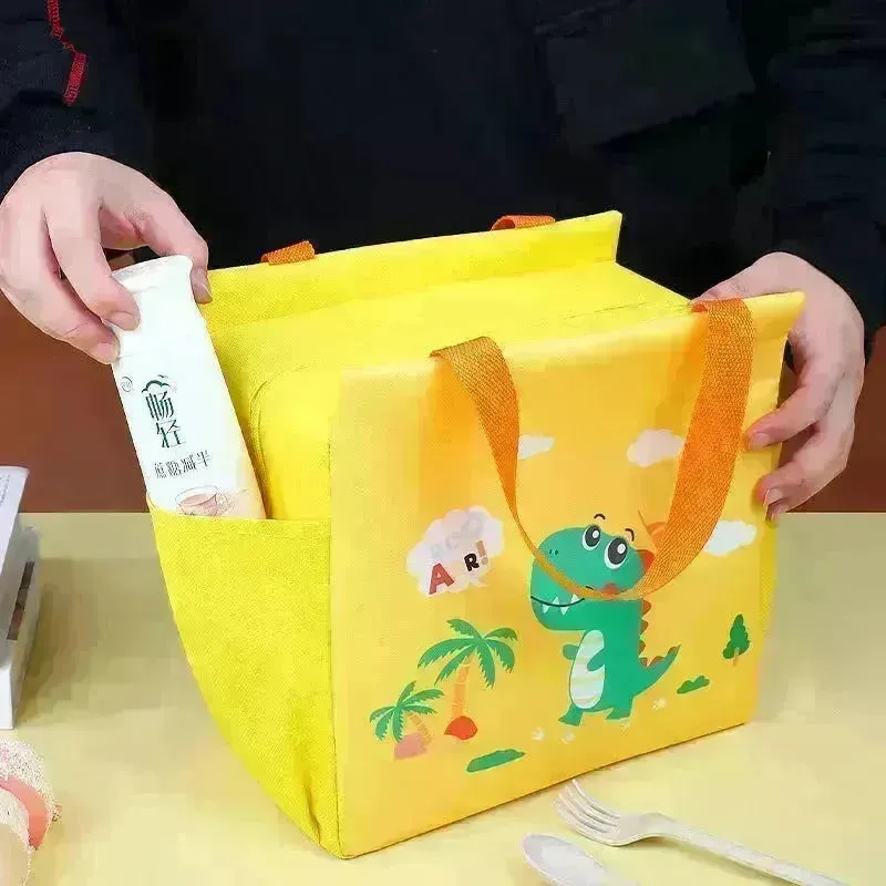 Lunch Box Handheld Lunch Bag Work Capacity Aluminum Foil Thickening Insulated Lunch Box Bag