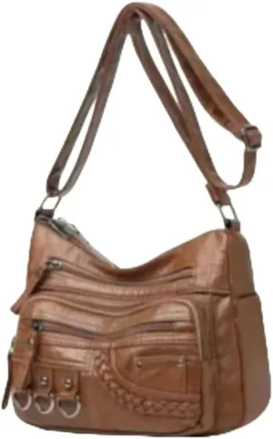 Luxury Womens PU Handbag Classic Ladies Shoulder Cross Body Bag Black Brown Red