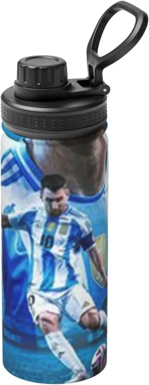 M-essi 18OZ sports insulated water bottle easy to carry with spout cover, insulated water bottle White