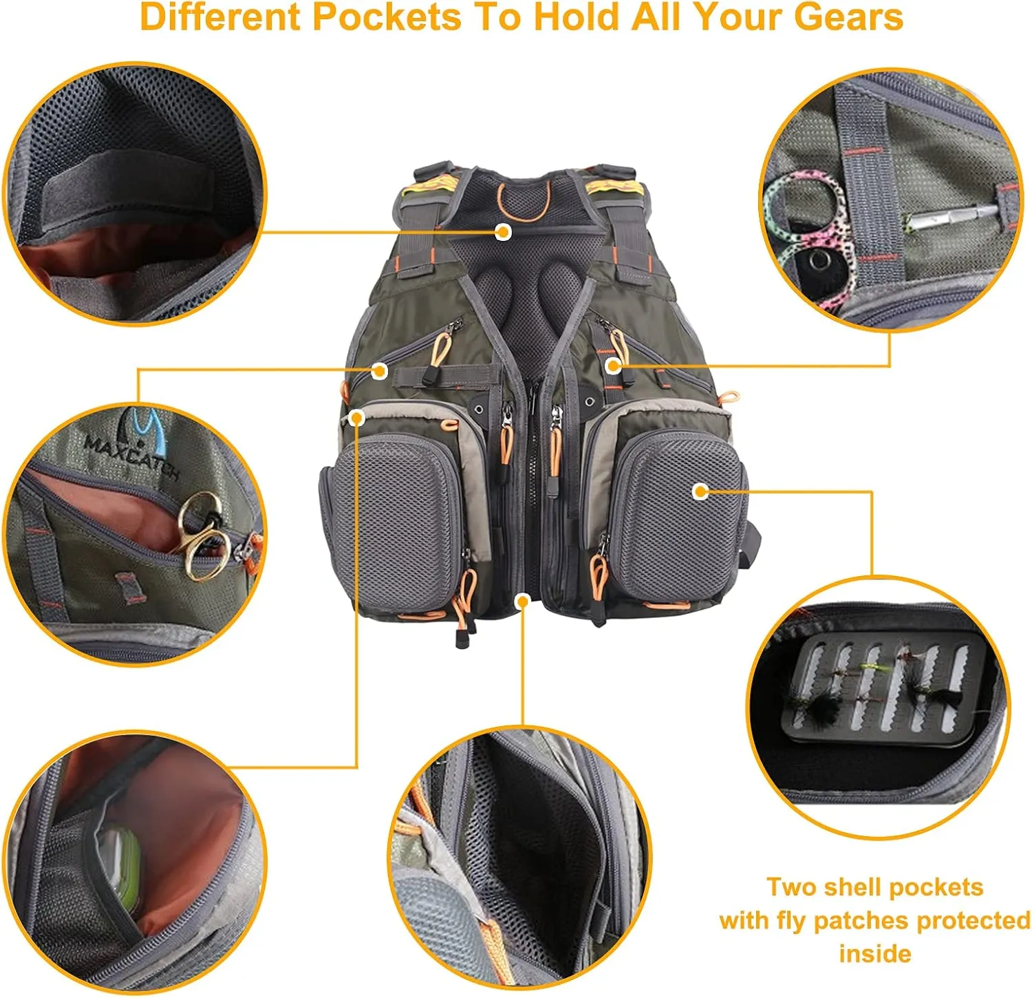 M MAXIMUMCATCH Maxcatch Fly Fishing Vest Pack for Men and Women Adjustable Outdoor Fishing (Vest/Sling Pack/Backpack)