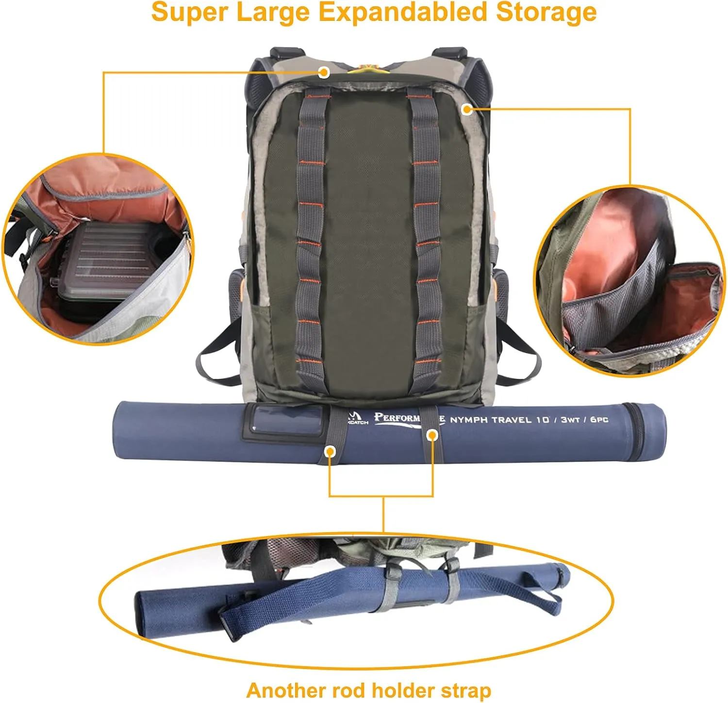 M MAXIMUMCATCH Maxcatch Fly Fishing Vest Pack for Men and Women Adjustable Outdoor Fishing (Vest/Sling Pack/Backpack)