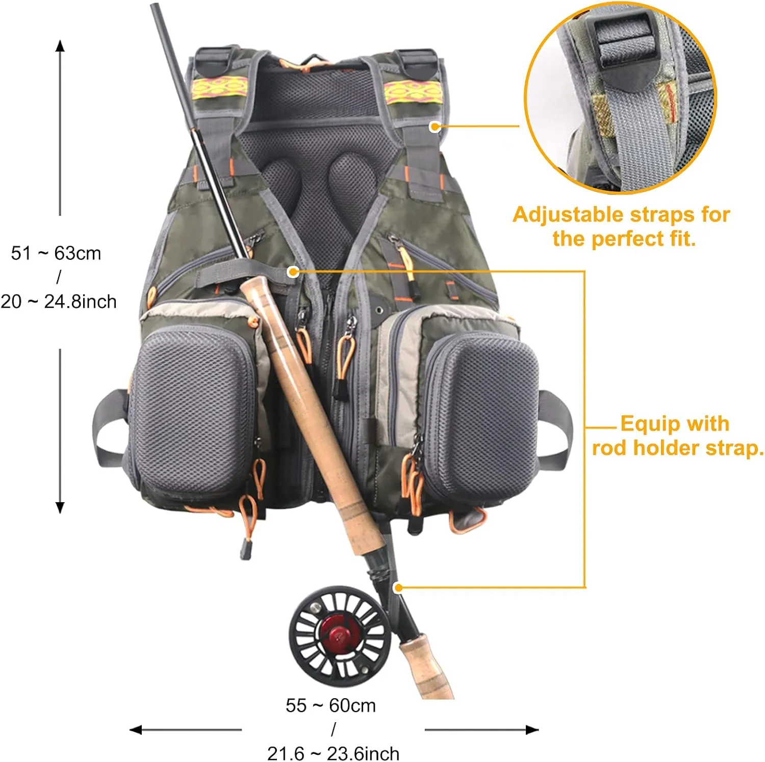 M MAXIMUMCATCH Maxcatch Fly Fishing Vest Pack for Men and Women Adjustable Outdoor Fishing (Vest/Sling Pack/Backpack)