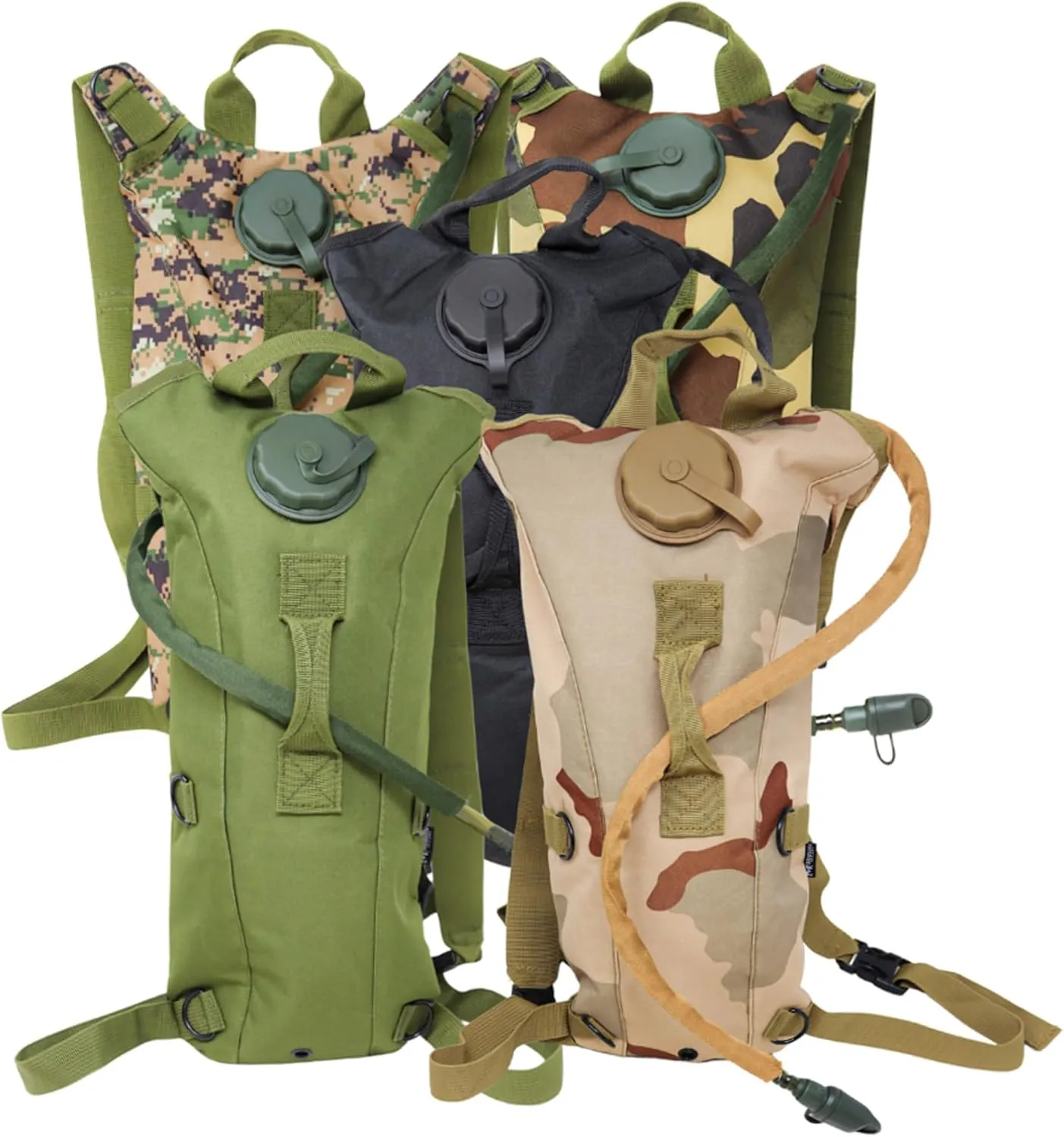 M MCGUIRE GEAR Hydration Backpack, with 3L/100 oz. Hydration Pack, Water-Resistant Nylon Hiking Pack with Water Bladder for Running, Cycling, and Biking