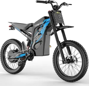 M3 6500W Electric Bike for Adults, Max 50 MPH 5 Speed Electric Dirt Bike, 22.5" Fat Tire Off Road Ebike, Up to 70 Miles Range Electric Motorcycle, 72V 30Ah Detachable Battery, Full Suspensions