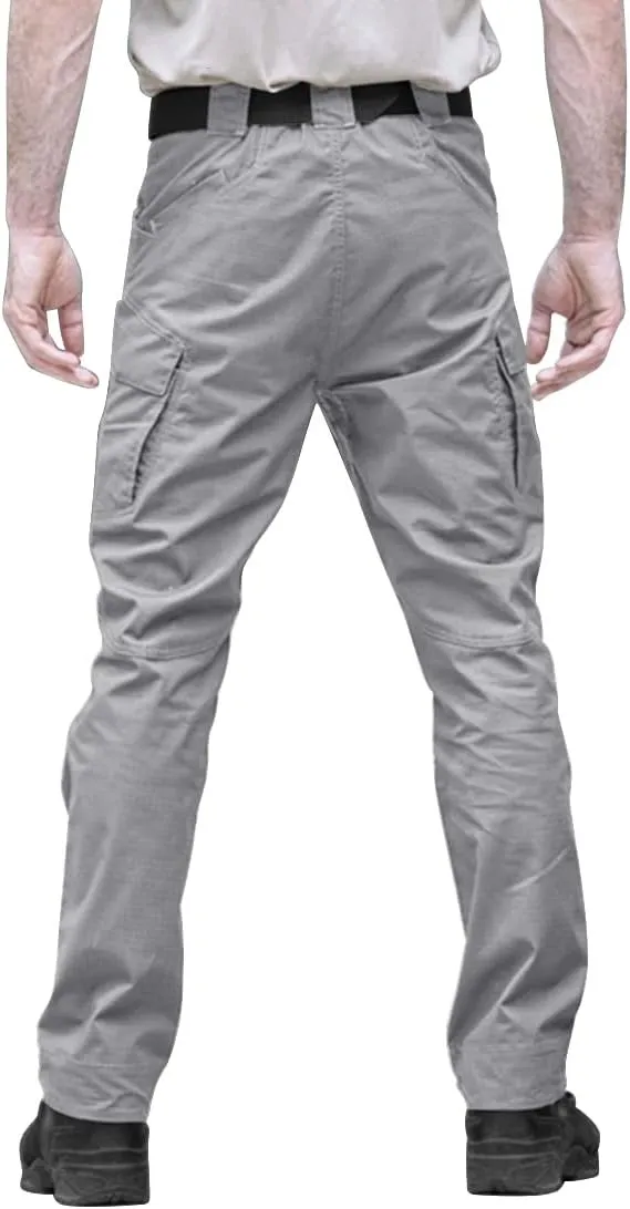 MAGCOMSEN Men's Tactical Pants with 9 Pockets Rip-Stop Lightweight Work Hiking Pants