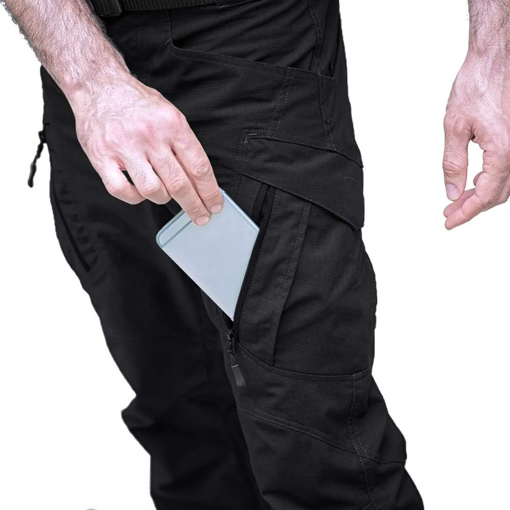 MAGCOMSEN Men's Tactical Pants with 9 Pockets Rip-Stop Lightweight Work Hiking Pants