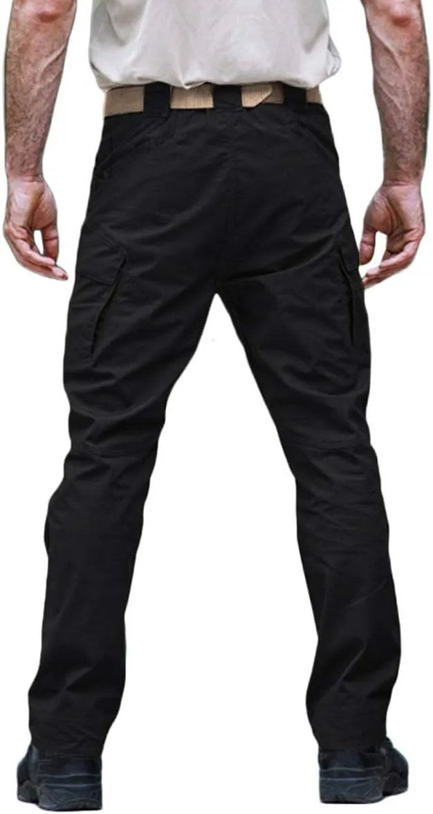 MAGCOMSEN Men's Tactical Pants with 9 Pockets Rip-Stop Lightweight Work Hiking Pants