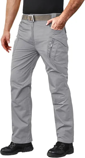 MAGCOMSEN Men's Tactical Pants with 9 Pockets Rip-Stop Lightweight Work Hiking Pants