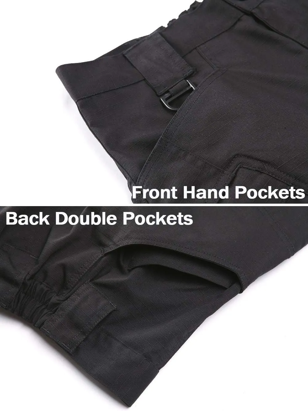 MAGCOMSEN Men's Tactical Pants with 9 Pockets Rip-Stop Lightweight Work Hiking Pants
