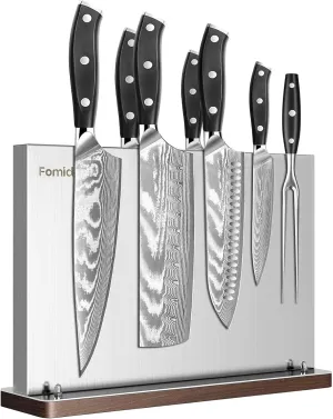 Magnetic Knife Holder Stand,Stainless Steel Magnetic Knife Block Without Knives,Power Magnetic Knife Rack Strip,Double Sided Magnet Knife Storage Organizer