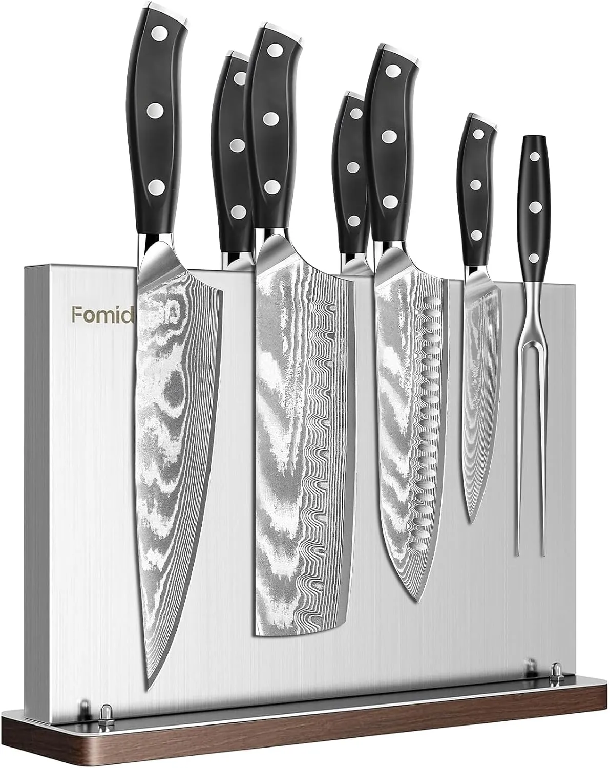 Magnetic Knife Holder Stand,Stainless Steel Magnetic Knife Block Without Knives,Power Magnetic Knife Rack Strip,Double Sided Magnet Knife Storage Organizer