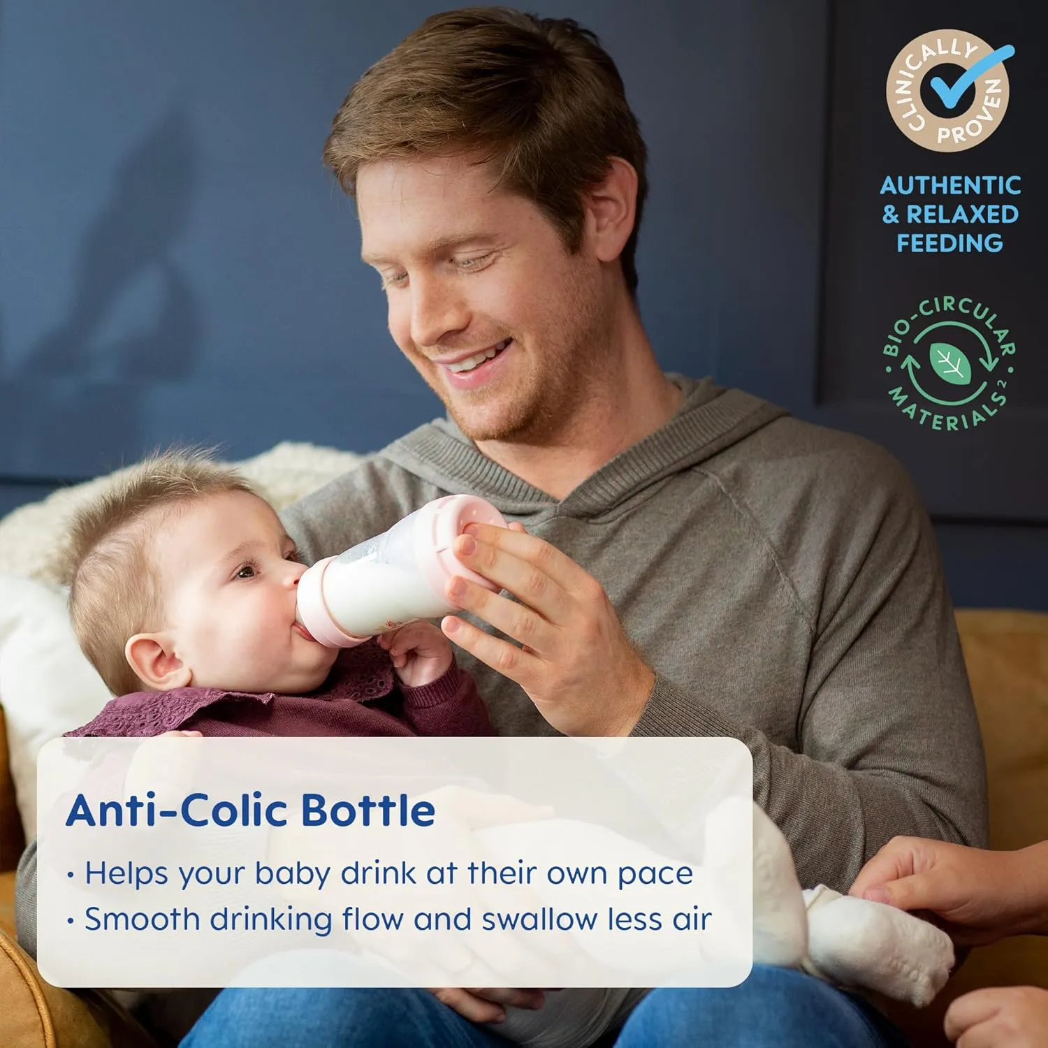 MAM 11oz Easy Start Anti-Colic Baby Bottles, Fast Flow, Breastfeeding-Like Silicone Nipple, Reduces Colic, Gas, & Reflux, Easy-to-Clean, BPA-Free, 4 Plus Months