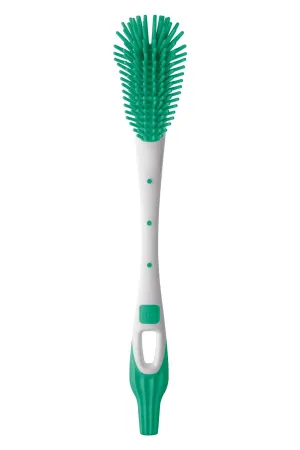 MAM Baby Bottle Cleaning Brush, Soft Brush Baby Bottle Cleaner, BPA-Free Rubber Cleaning Brush for Bottles and Cups, Yellow/White, 1-Count