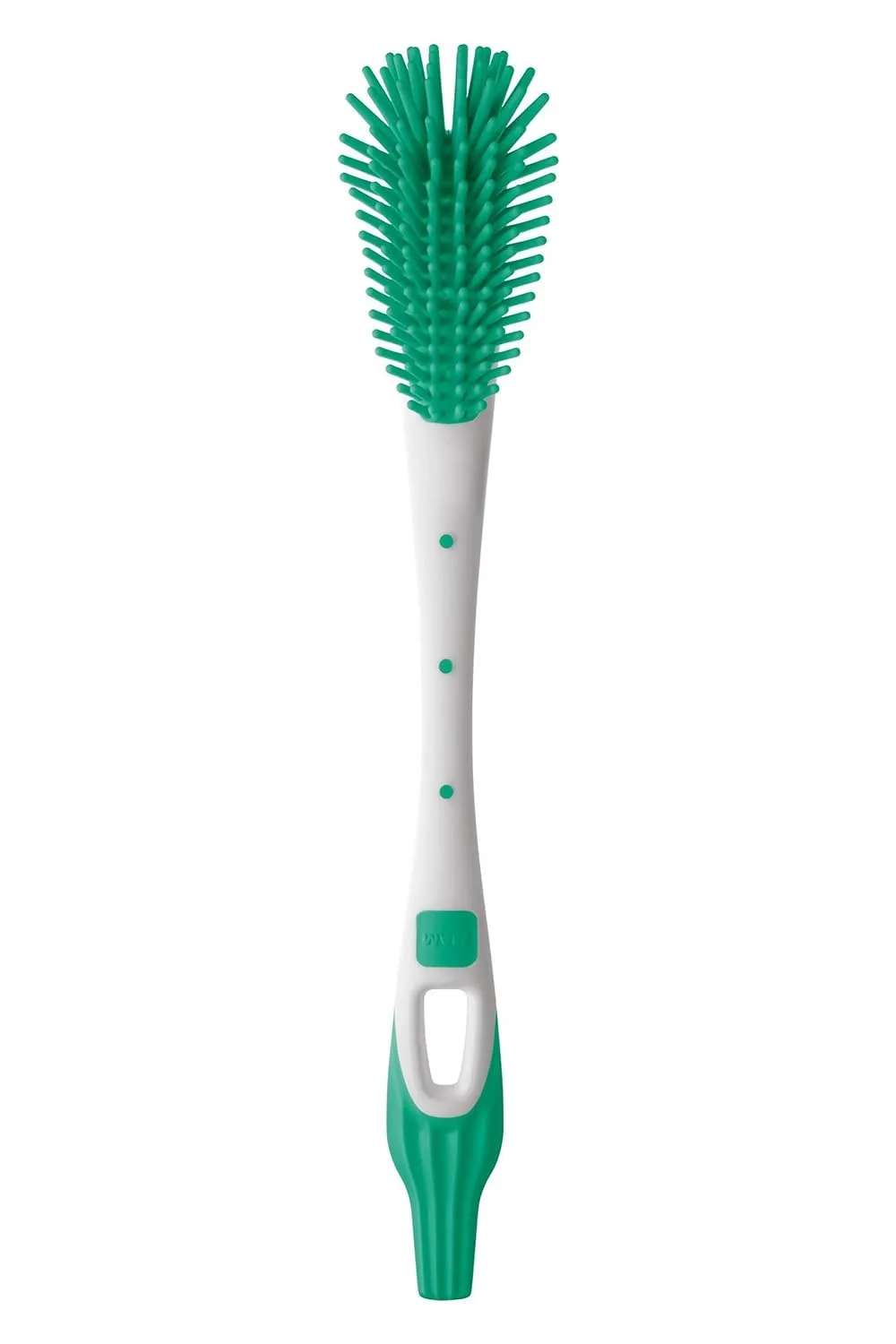 MAM Baby Bottle Cleaning Brush, Soft Brush Baby Bottle Cleaner, BPA-Free Rubber Cleaning Brush for Bottles and Cups, Yellow/White, 1-Count