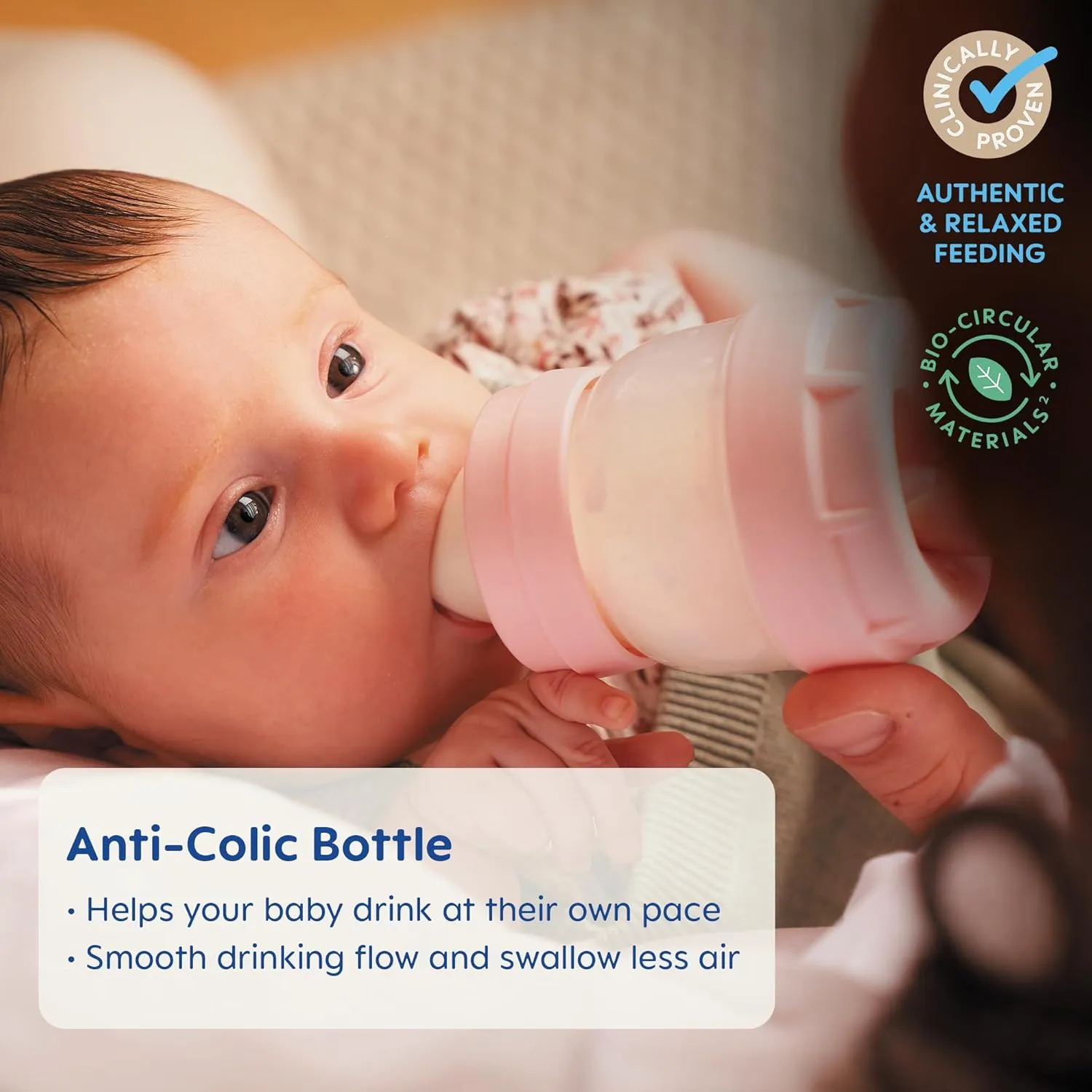 MAM Easy Start Anti-Colic Bottle, Baby Essentials, Medium Flow Bottles with Silicone Nipple & Easy Start Matte Anti-Colic Baby Bottles, 5oz (2 Count), Slow Flow Nipples, Baby Boy