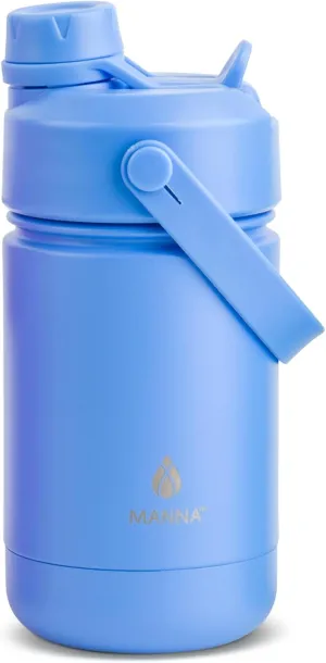 Manna Ranger Dual Insulated Stainless Steel Bottle - 12 Oz - Blue Powder Coat