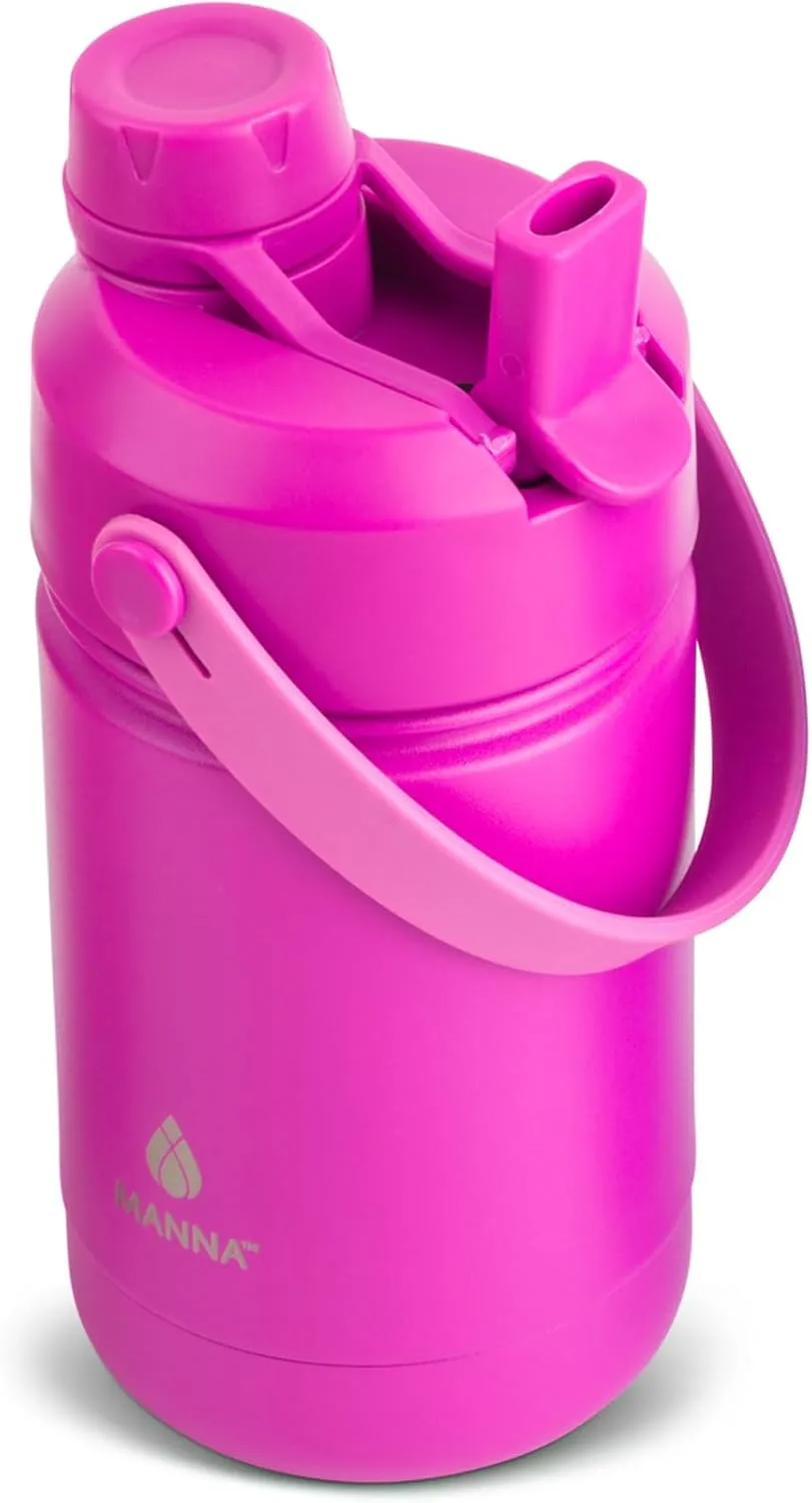 Manna Ranger Dual Insulated Stainless Steel Bottle - 12 Oz - Hot Pink Powder Coat