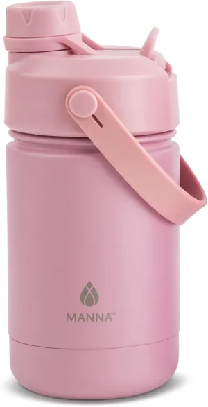 Manna Ranger Dual Insulated Stainless Steel Bottle - 12 Oz - Pink Powder Coat